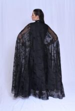 A special-occasion abaya made of tulle and embellished with luxurious crystals; includes a matching shayla for an elegant look. - Image 4